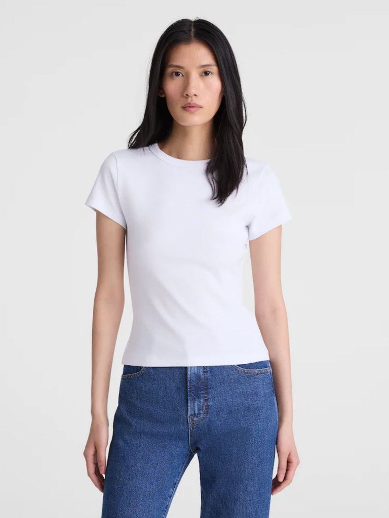 Madewell The '90s Crewneck Tee In Compact Cotton Nwt